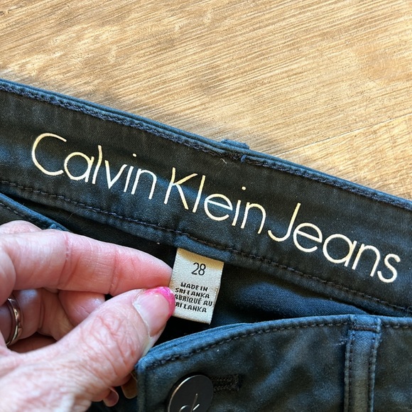 Dark Green Wash Calvin Klein Skinny Jeans NWOT - Picture 3 of 6